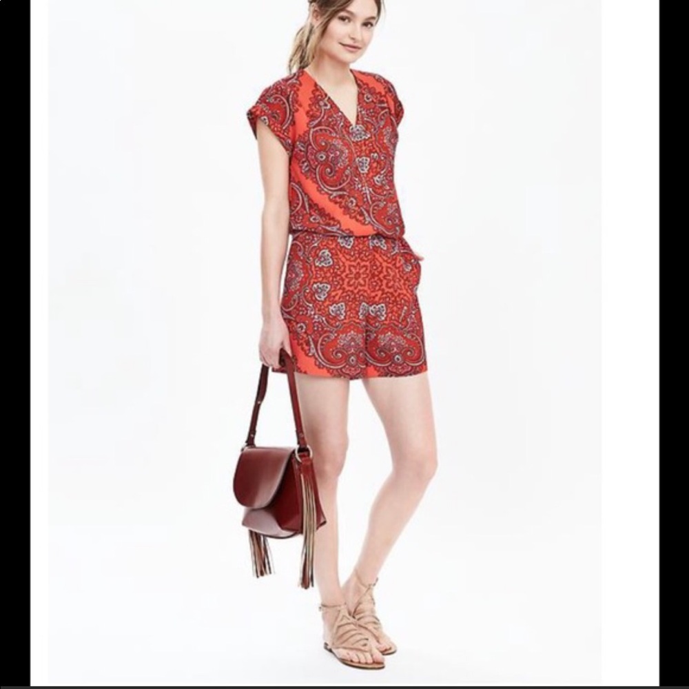 Banana Republic Paisley Printed Romper
